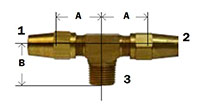 DOT ABfC Male Branch Tee Diagram